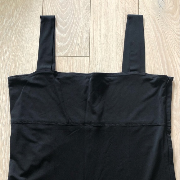 Vintage Calvin Klein Square Neck Black Midi Dress Size XS - Picture 5 of 9